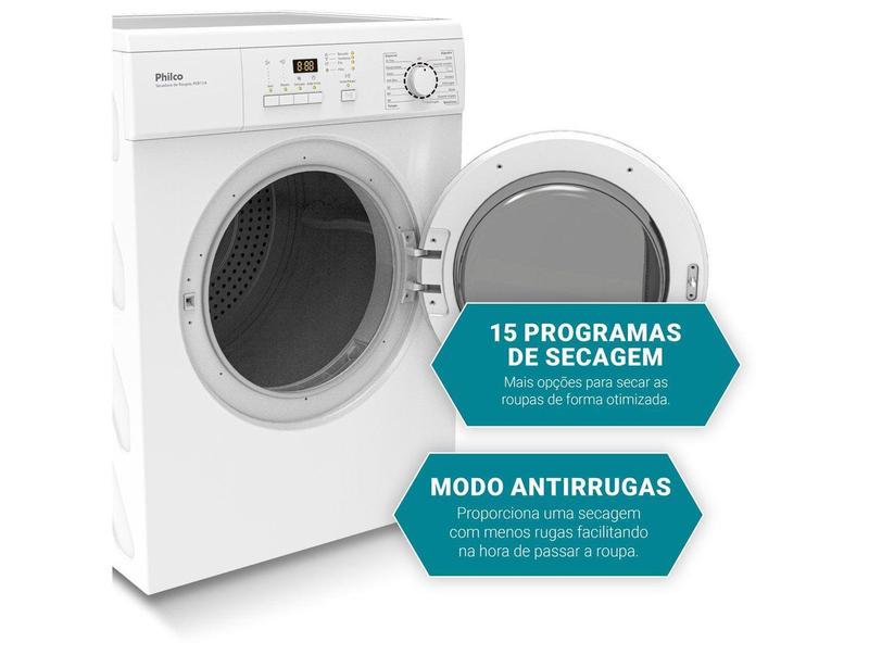 Secadora de Roupas de Piso Philco 11kg PSR11A 15 Programas de Secagem